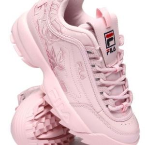 FILA disruptor ll embroidered pink